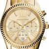 Michael Kors Michael Kors Lexington Women'S Watch, Stainless Steel Chronograph Watch For Women Clearance