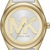 Michael Kors Michael Kors Women'S Janelle Three-Hand Gold-Tone Stainless Steel Watch Mk7141 Clearance