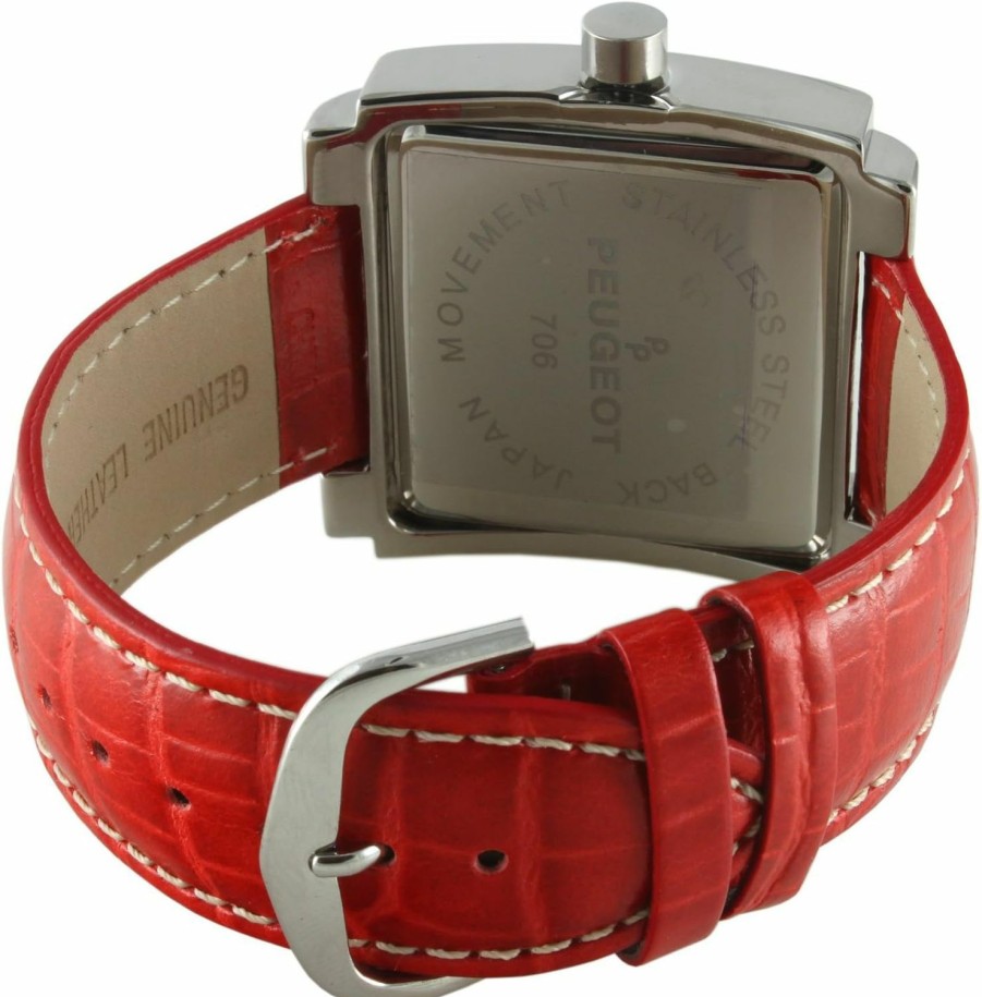 Peugeot Peugeot Women'S Leather Easy Read Big Face Watch Online