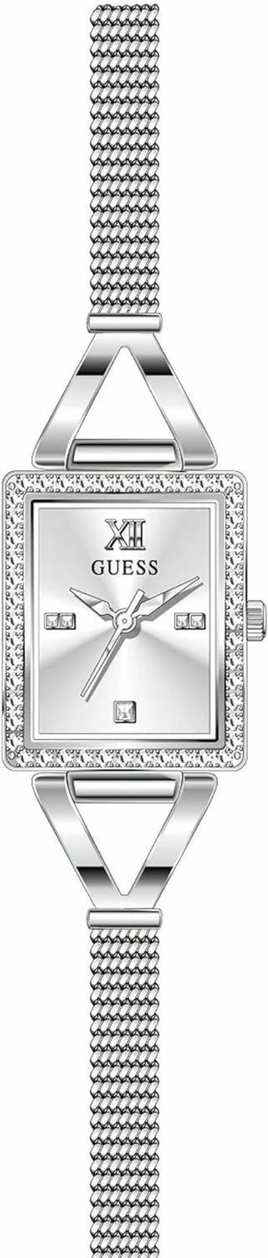 GUESS Guess Women'S Jewelry Square Glitz 22Mm Ladies Japanese Quartz Watch Clearance