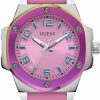 GUESS Guess Ladies 38Mm Watch - Pink Strap Pink Dial Two-Tone Case Hot