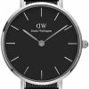 Daniel Wellington Daniel Wellington Petite Ashfield Watch, Matte Black Mesh Bracelet Clearance