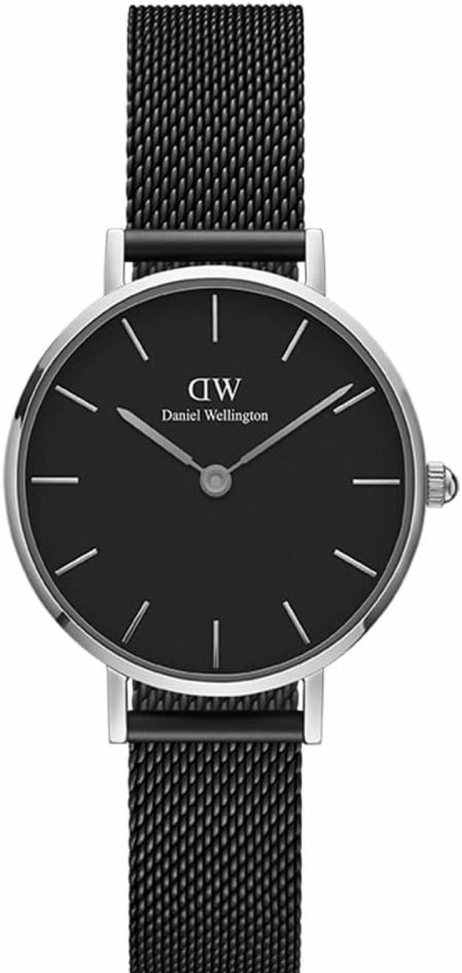 Daniel Wellington Daniel Wellington Petite Ashfield Watch, Matte Black Mesh Bracelet Clearance